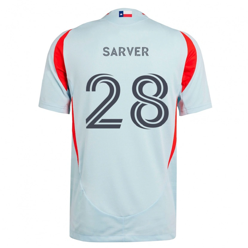 Danxen Män Sam Sarver #28 Mörkgrå Vit Röd Bortatröja Matchtröjor 2026/27 Tröjor T-Tröja