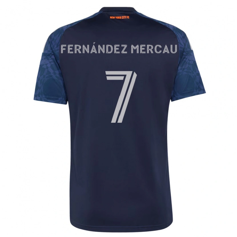 Danxen Män Nicolás Fernández Mercau #7 Mörkblå Vit Bortatröja Matchtröjor 2026/27 Tröjor T-Tröja