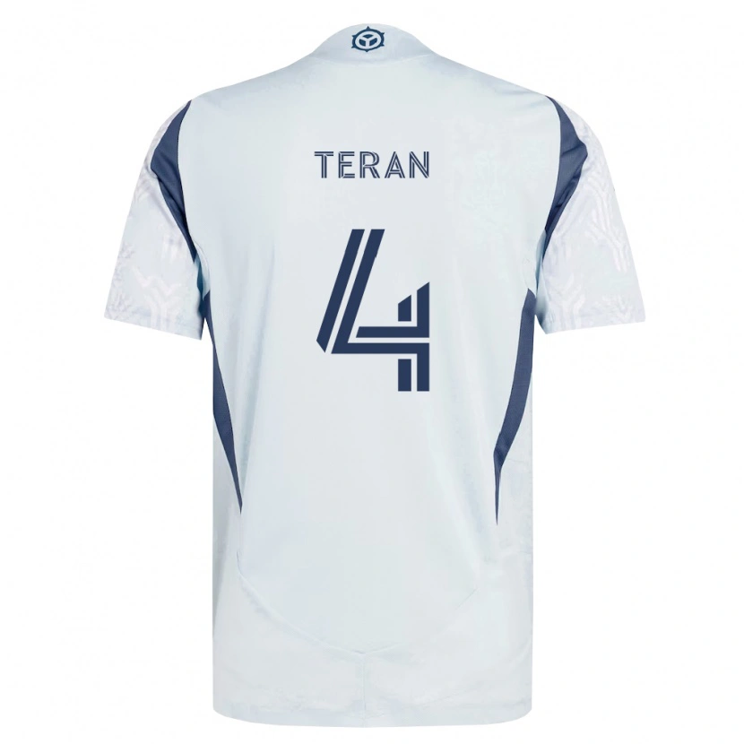 Danxen Män Carlos Terán #4 Blågrå Vit Bortatröja Matchtröjor 2026/27 Tröjor T-Tröja