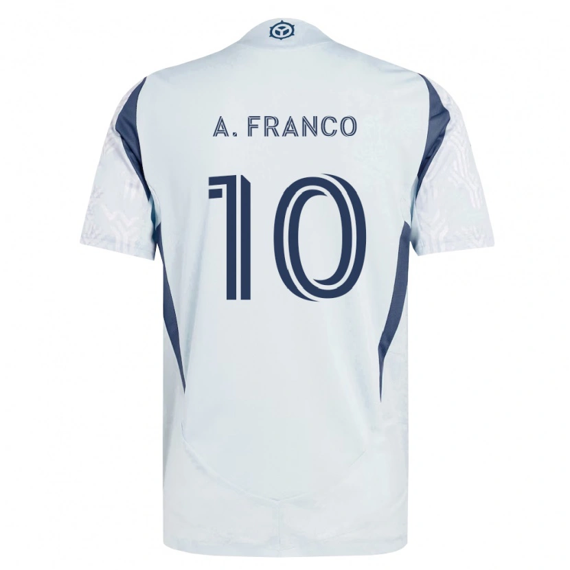 Danxen Män André Franco #10 Blågrå Vit Bortatröja Matchtröjor 2026/27 Tröjor T-Tröja