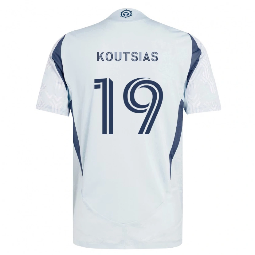 Danxen Män Georgios Koutsias #19 Blågrå Vit Bortatröja Matchtröjor 2026/27 Tröjor T-Tröja