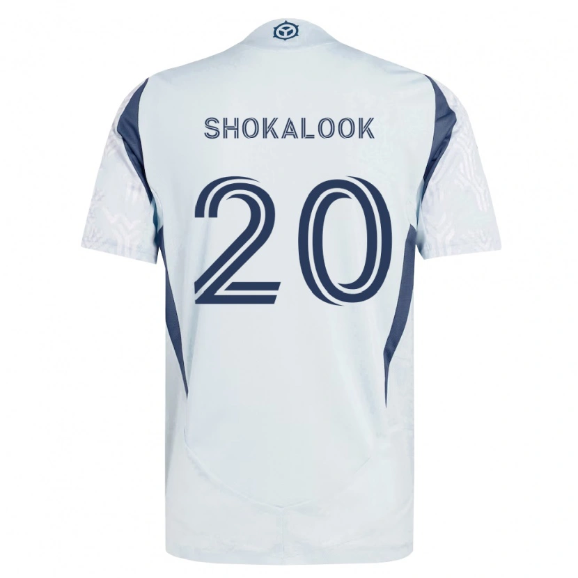Danxen Män Jason Shokalook #20 Blågrå Vit Bortatröja Matchtröjor 2026/27 Tröjor T-Tröja