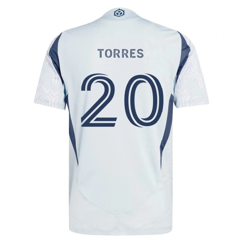 Danxen Män Jairo Torres #20 Blågrå Vit Bortatröja Matchtröjor 2026/27 Tröjor T-Tröja