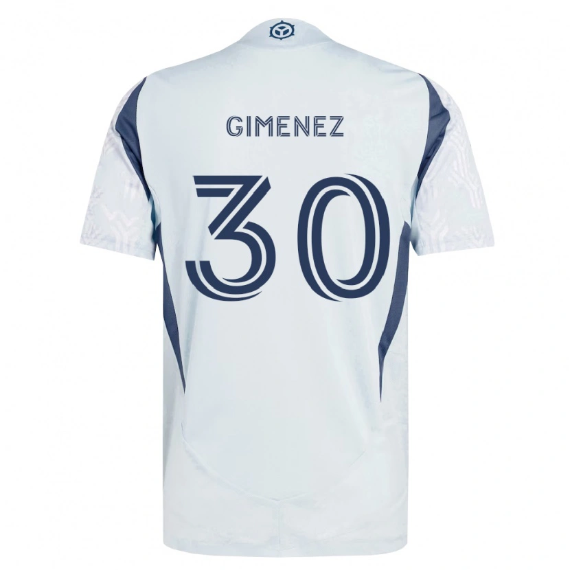 Danxen Män Gastón Giménez #30 Blågrå Vit Bortatröja Matchtröjor 2026/27 Tröjor T-Tröja