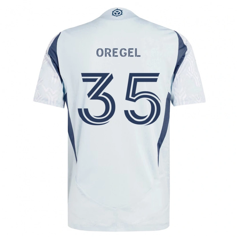Danxen Män Sergio Oregel #35 Blågrå Vit Bortatröja Matchtröjor 2026/27 Tröjor T-Tröja
