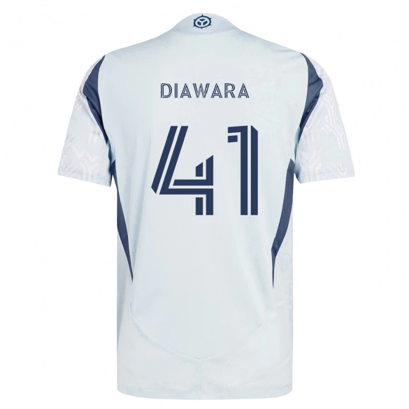 Danxen Män Tidiane Diawara #41 Blågrå Vit Bortatröja Matchtröjor 2026/27 Tröjor T-Tröja