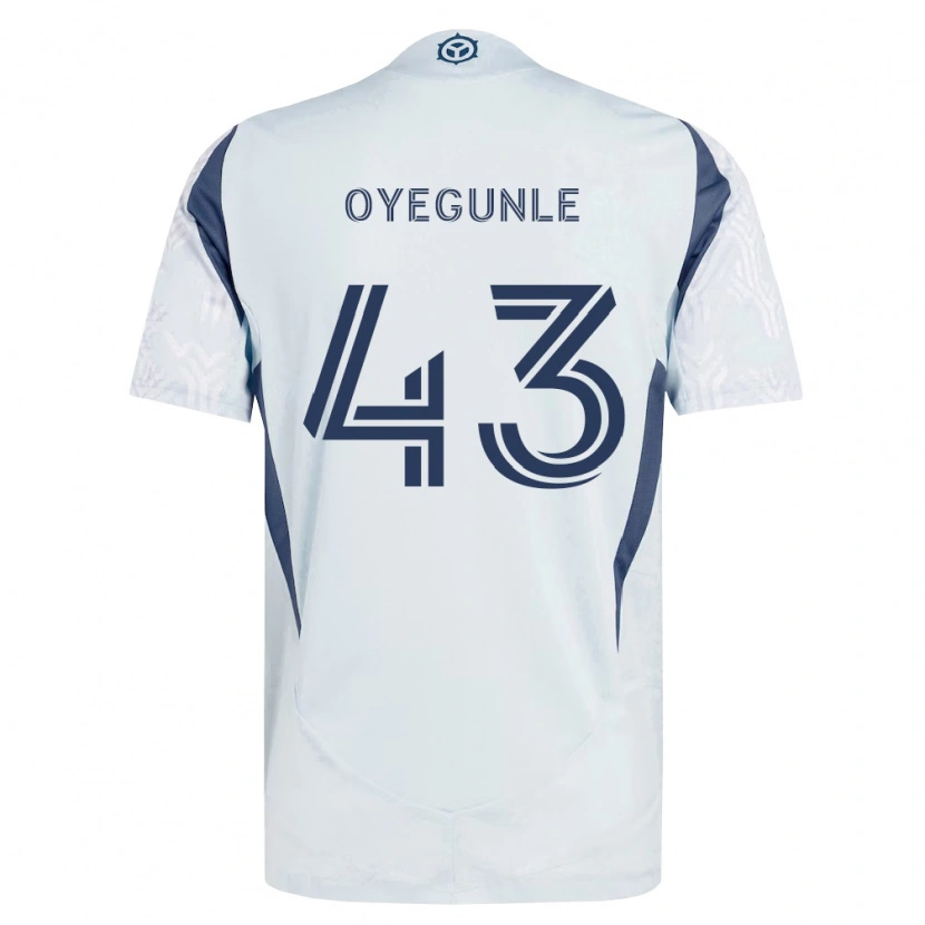 Danxen Män Olu Oyegunle #43 Blågrå Vit Bortatröja Matchtröjor 2026/27 Tröjor T-Tröja