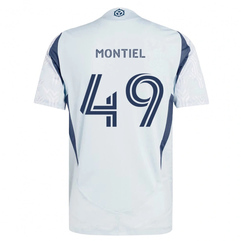 Danxen Män Jhonier Montiel #49 Blågrå Vit Bortatröja Matchtröjor 2026/27 Tröjor T-Tröja