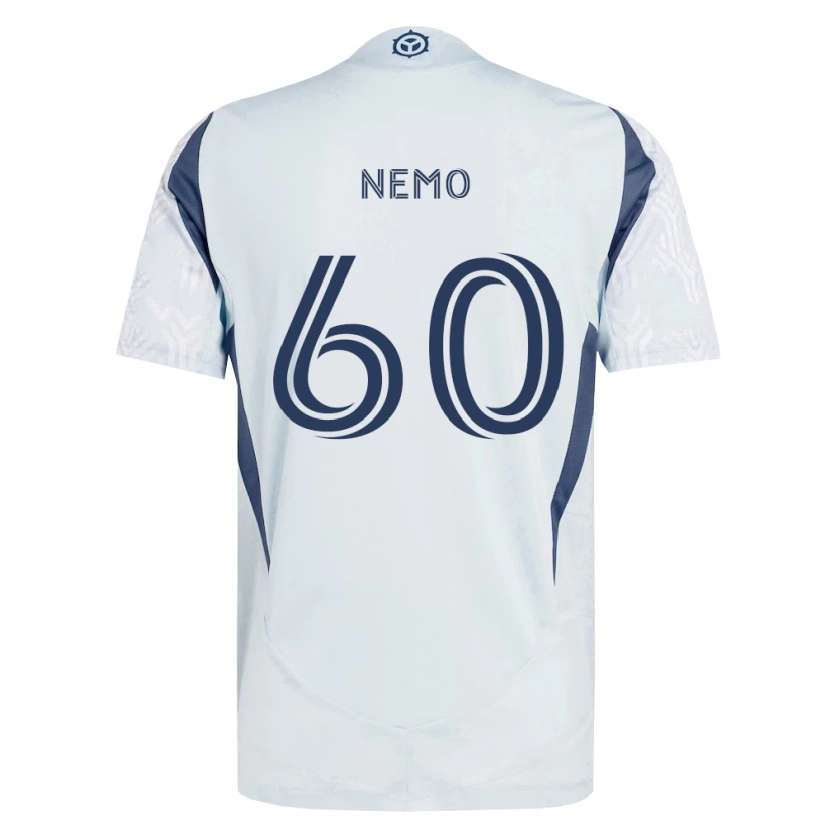 Danxen Män Jason Nemo #60 Blågrå Vit Bortatröja Matchtröjor 2026/27 Tröjor T-Tröja