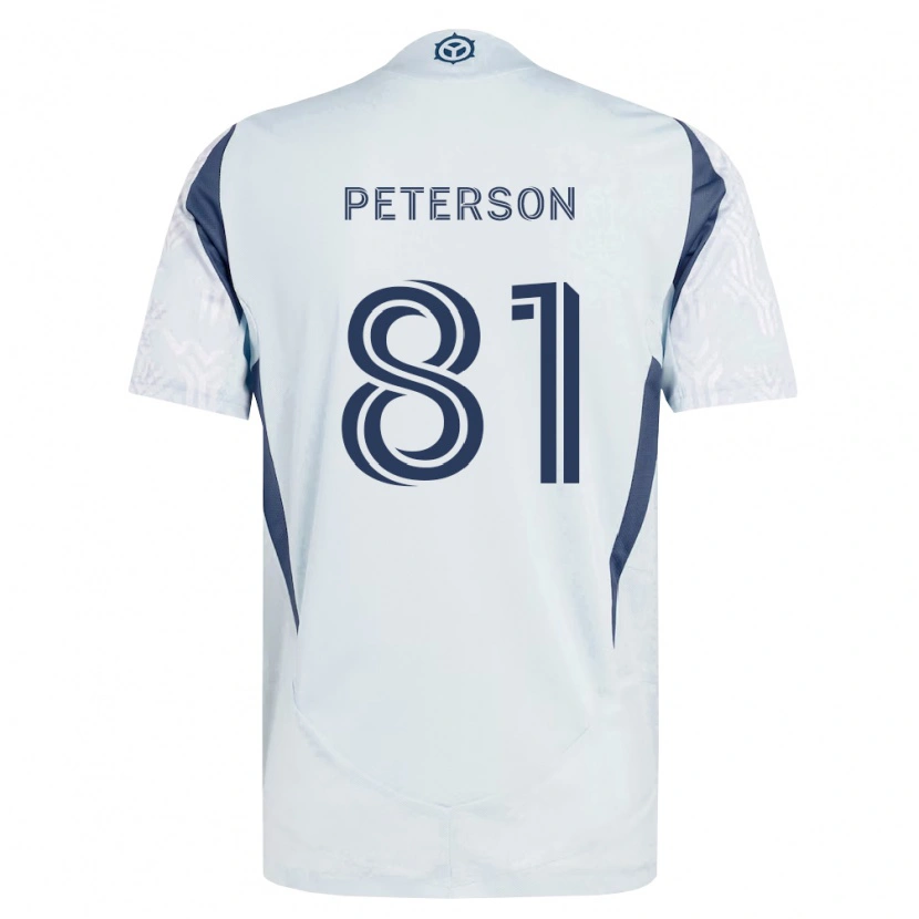 Danxen Män Lukas Peterson #81 Blågrå Vit Bortatröja Matchtröjor 2026/27 Tröjor T-Tröja