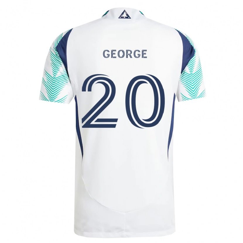 Danxen Män Sharod George #20 Vit Marinblå Ljusgrön Bortatröja Matchtröjor 2026/27 Tröjor T-Tröja