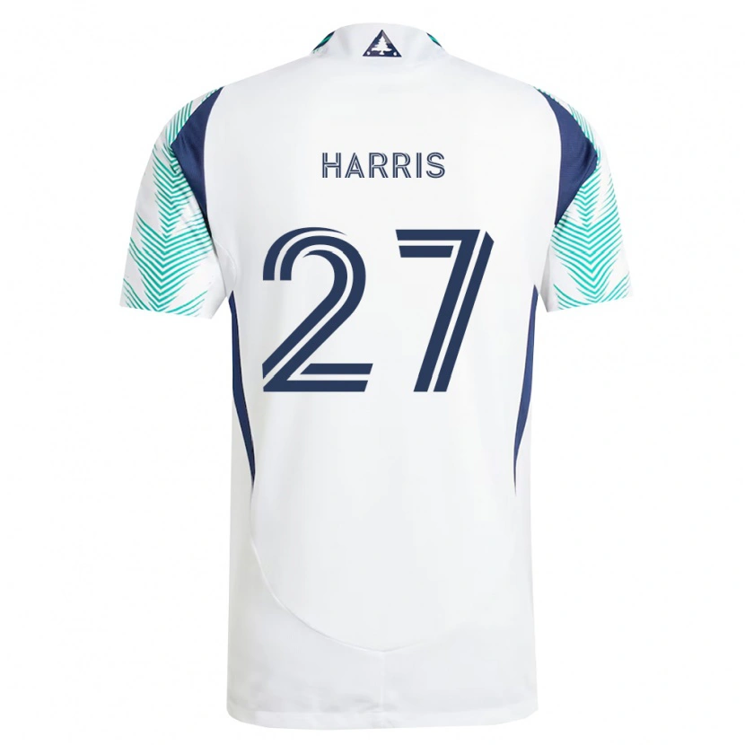 Danxen Män Wilson Harris #27 Vit Marinblå Ljusgrön Bortatröja Matchtröjor 2026/27 Tröjor T-Tröja