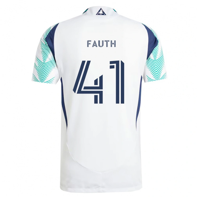 Danxen Män Ryker Fauth #41 Vit Marinblå Ljusgrön Bortatröja Matchtröjor 2026/27 Tröjor T-Tröja