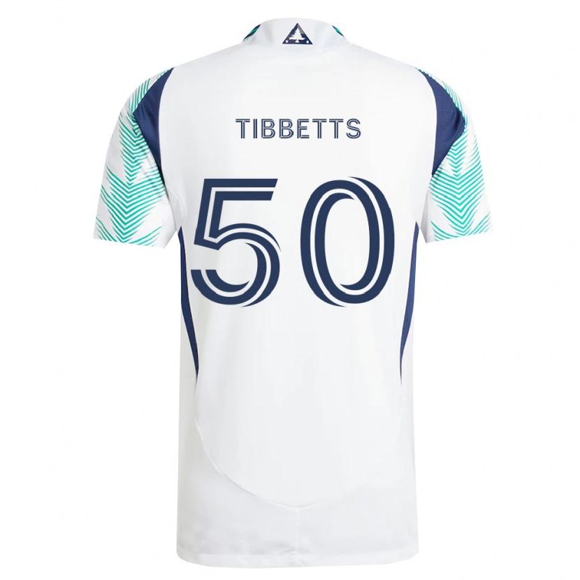 Danxen Män Matthew Tibbetts #50 Vit Marinblå Ljusgrön Bortatröja Matchtröjor 2026/27 Tröjor T-Tröja