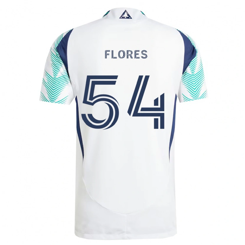 Danxen Män Edwin Flores #54 Vit Marinblå Ljusgrön Bortatröja Matchtröjor 2026/27 Tröjor T-Tröja