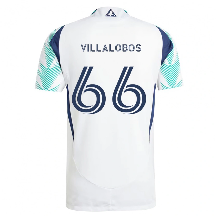 Danxen Män Ivan Villalobos #66 Vit Marinblå Ljusgrön Bortatröja Matchtröjor 2026/27 Tröjor T-Tröja