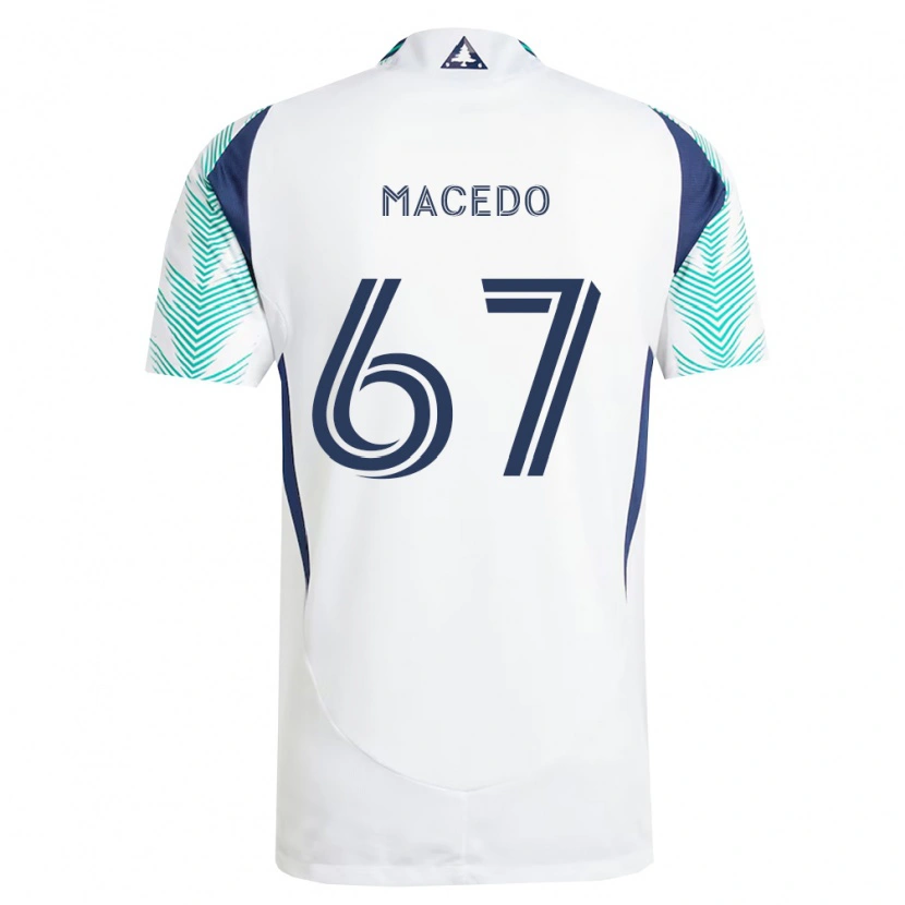 Danxen Män Josh Macedo #67 Vit Marinblå Ljusgrön Bortatröja Matchtröjor 2026/27 Tröjor T-Tröja
