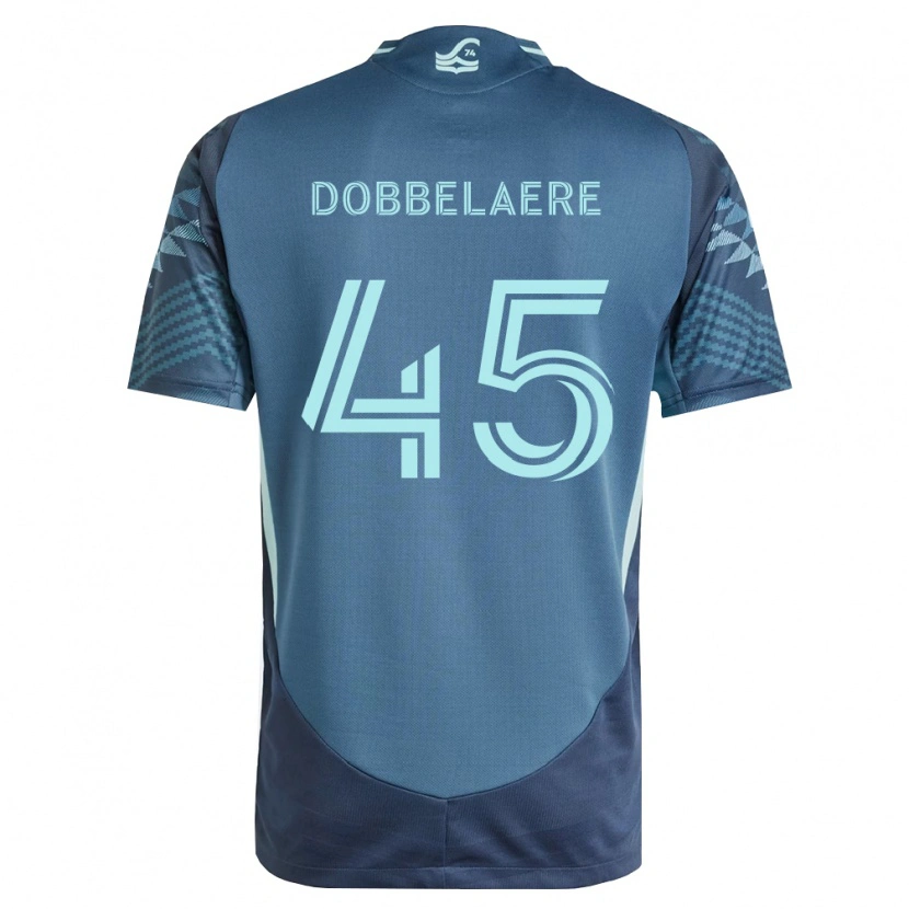 Danxen Män Ethan Dobbelaere #45 Marinblå Grön Bortatröja Matchtröjor 2026/27 Tröjor T-Tröja