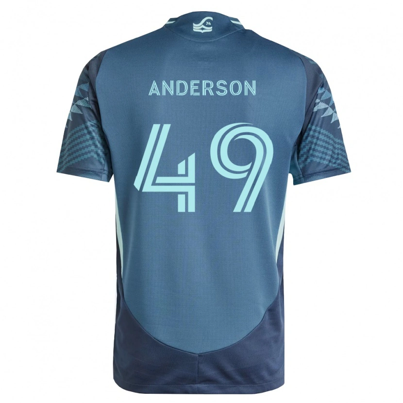 Danxen Män Hunter Anderson #49 Marinblå Grön Bortatröja Matchtröjor 2026/27 Tröjor T-Tröja