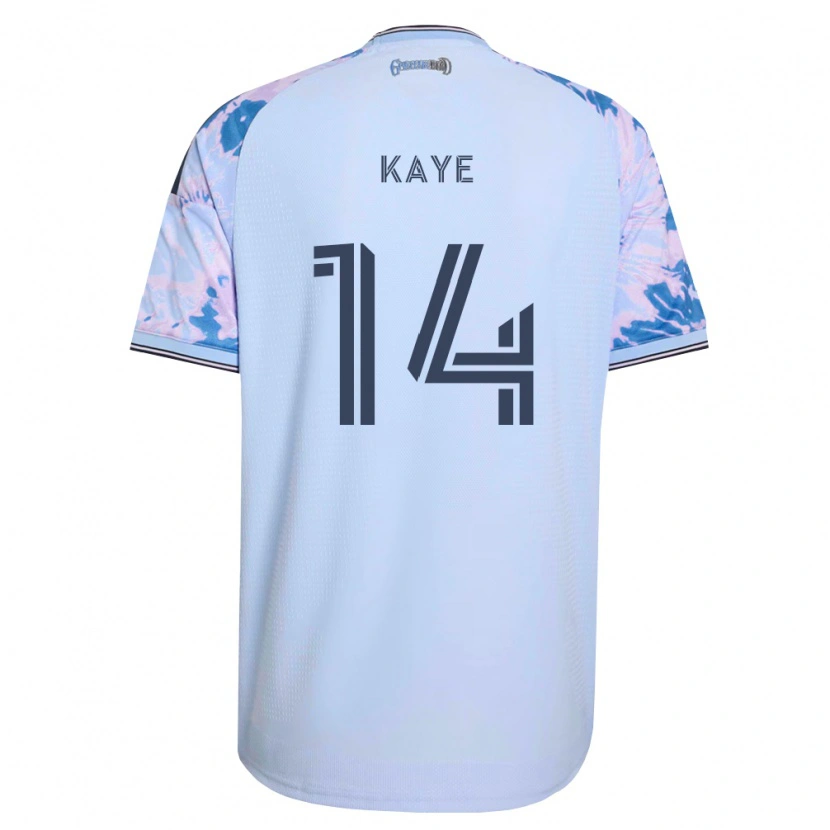 Danxen Män Mark-Anthony Kaye #14 Kungligt Blå Vit Svart Bortatröja Matchtröjor 2026/27 Tröjor T-Tröja