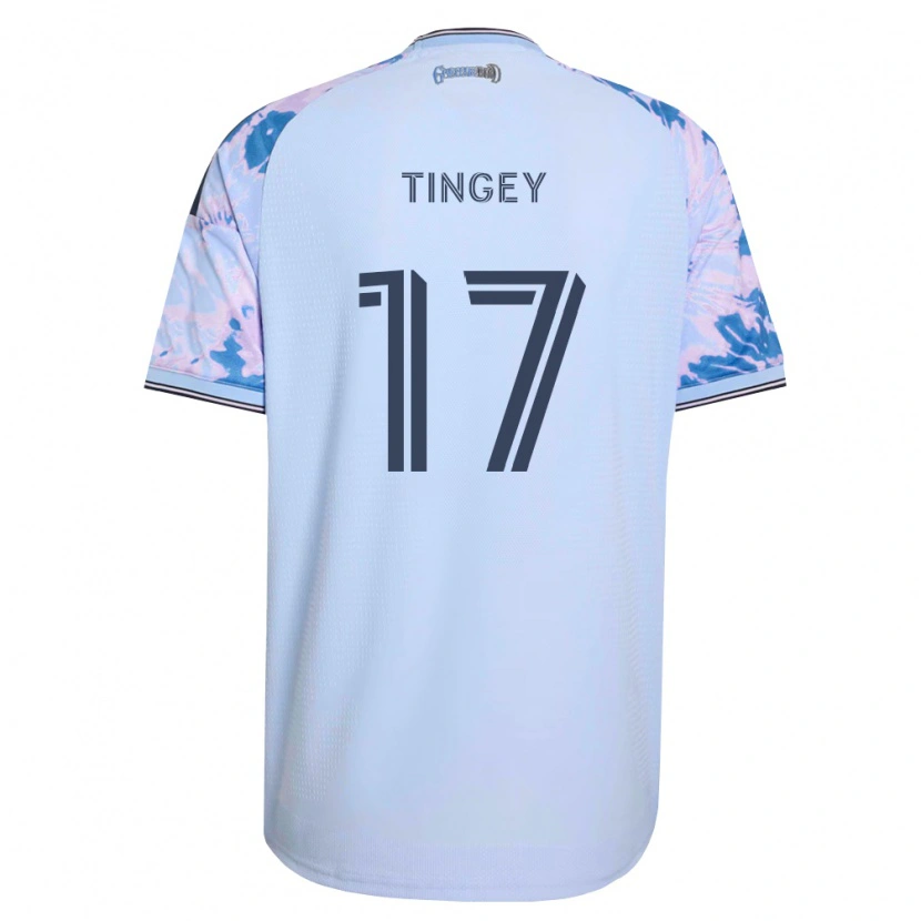 Danxen Män Keegan Tingey #17 Kungligt Blå Vit Svart Bortatröja Matchtröjor 2026/27 Tröjor T-Tröja