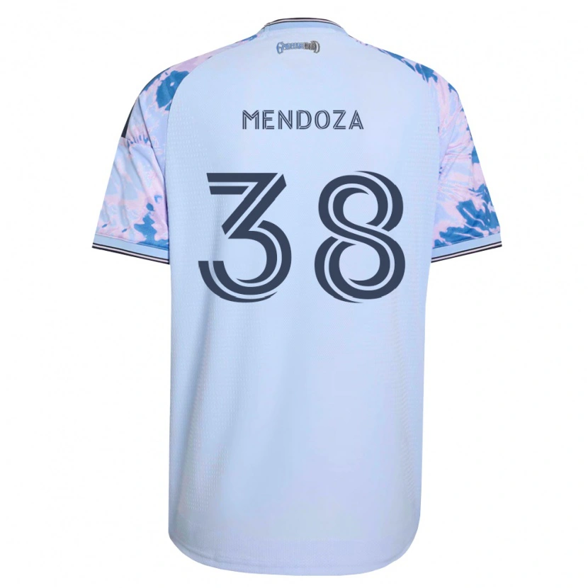 Danxen Män Edwyn Mendoza #38 Kungligt Blå Vit Svart Bortatröja Matchtröjor 2026/27 Tröjor T-Tröja