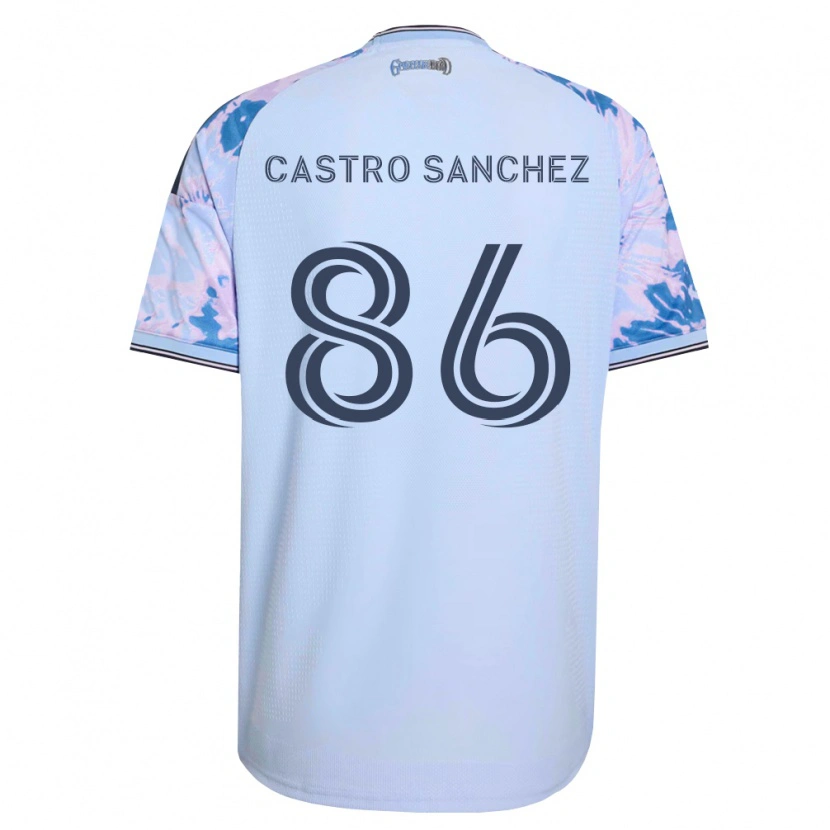 Danxen Män Andy Castro Sanchez #86 Kungligt Blå Vit Svart Bortatröja Matchtröjor 2026/27 Tröjor T-Tröja