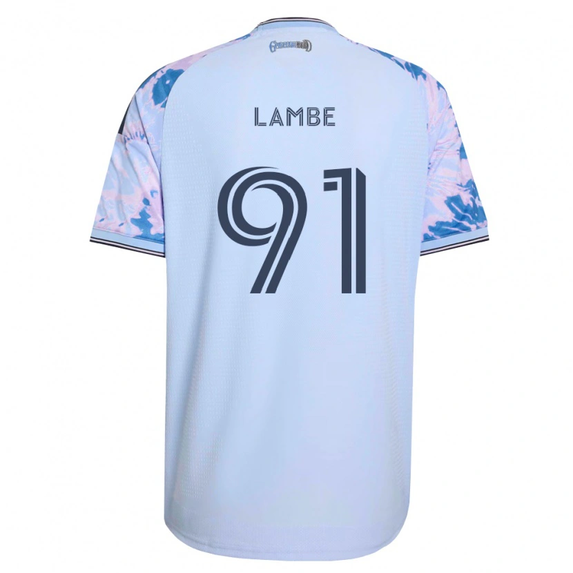 Danxen Män Connor Lambe #91 Kungligt Blå Vit Svart Bortatröja Matchtröjor 2026/27 Tröjor T-Tröja
