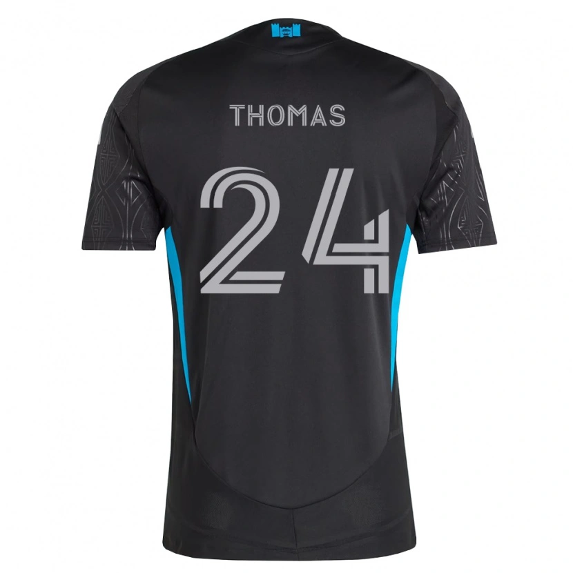 Danxen Män Mikah Thomas #24 Svart Vit Himmelsblå Bortatröja Matchtröjor 2026/27 Tröjor T-Tröja
