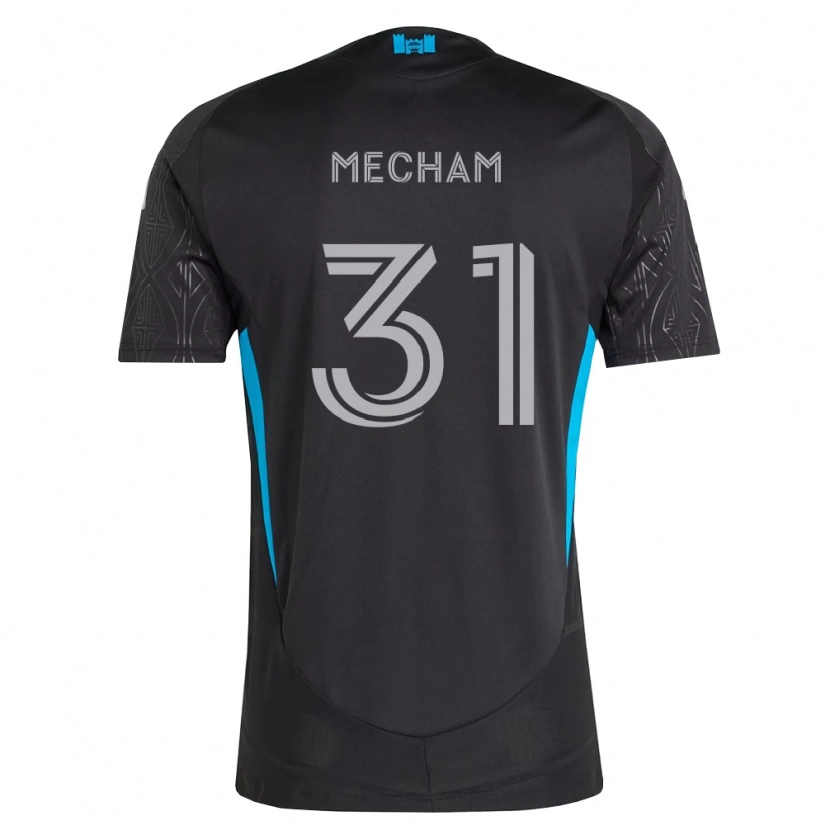 Danxen Män Jake Mecham #31 Svart Vit Himmelsblå Bortatröja Matchtröjor 2026/27 Tröjor T-Tröja