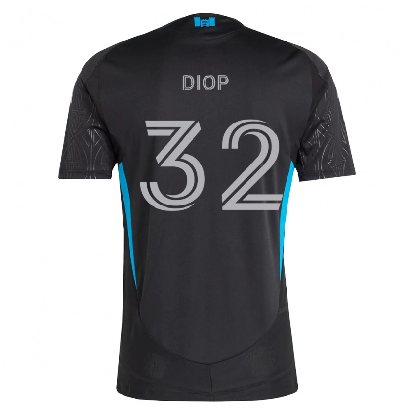 Danxen Män Hamady Diop #32 Svart Vit Himmelsblå Bortatröja Matchtröjor 2026/27 Tröjor T-Tröja