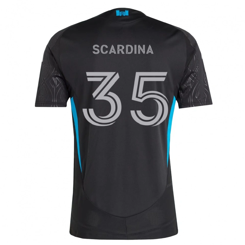 Danxen Män Nick Scardina #35 Svart Vit Himmelsblå Bortatröja Matchtröjor 2026/27 Tröjor T-Tröja