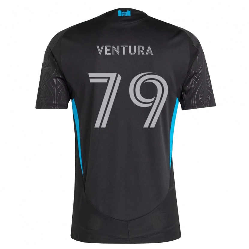 Danxen Män Sebastian Ventura #79 Svart Vit Himmelsblå Bortatröja Matchtröjor 2026/27 Tröjor T-Tröja