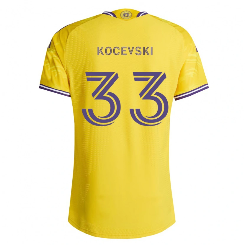 Danxen Män Jeorgio Kocevski #33 Gul Lila Bortatröja Matchtröjor 2026/27 Tröjor T-Tröja
