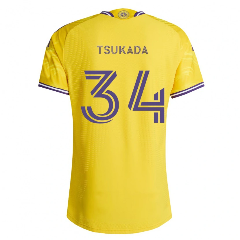 Danxen Män Yutaro Tsukada #34 Gul Lila Bortatröja Matchtröjor 2026/27 Tröjor T-Tröja