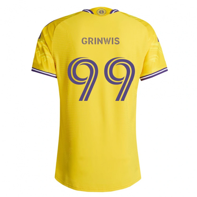 Danxen Män Adam Grinwis #99 Gul Lila Bortatröja Matchtröjor 2026/27 Tröjor T-Tröja