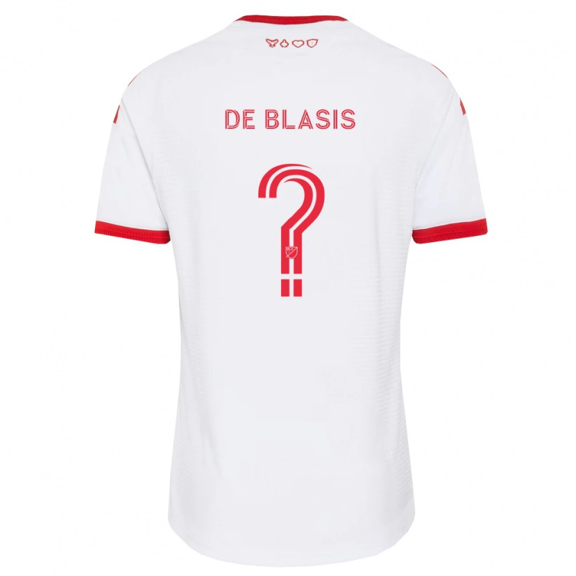 Danxen Män Noah De Blasis #0 Vit Röd Svart Bortatröja Matchtröjor 2026/27 Tröjor T-Tröja