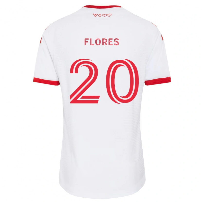 Danxen Män Deybi Flores #20 Vit Röd Svart Bortatröja Matchtröjor 2026/27 Tröjor T-Tröja