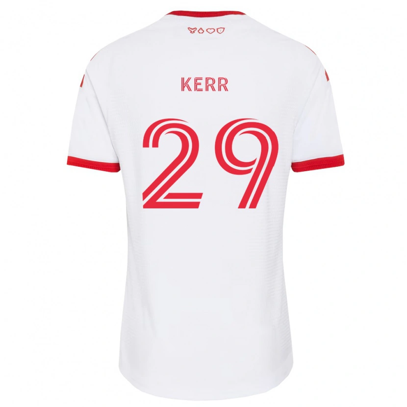 Danxen Män Deandre Kerr #29 Vit Röd Svart Bortatröja Matchtröjor 2026/27 Tröjor T-Tröja