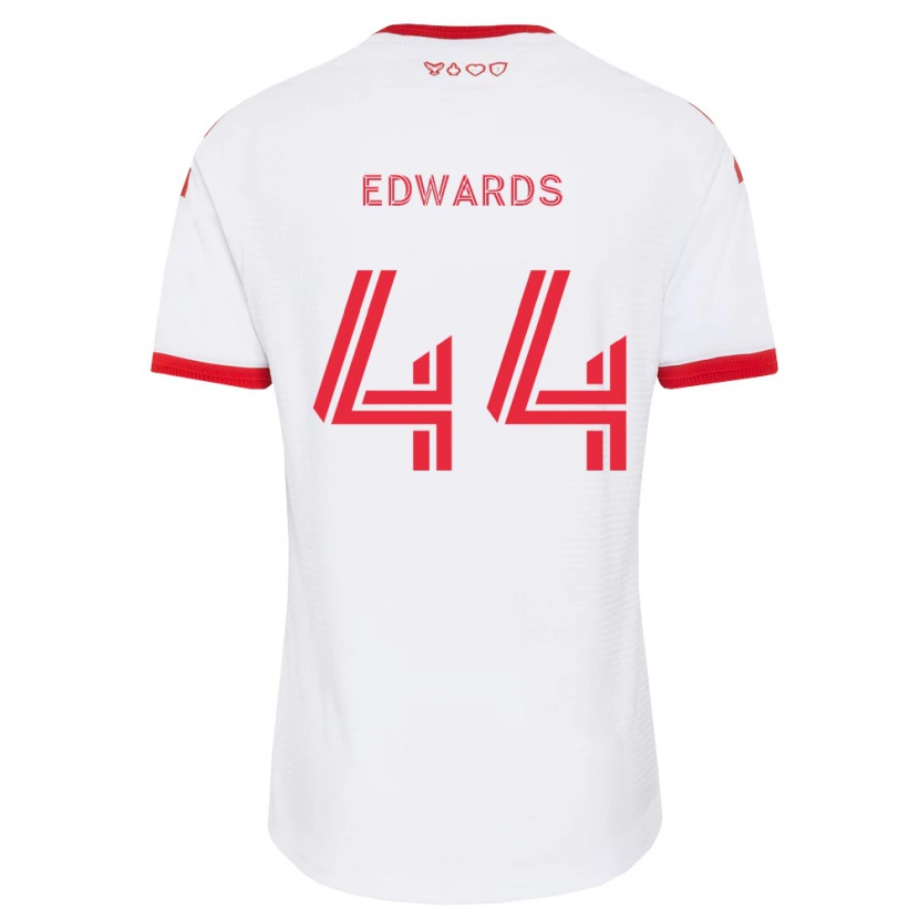 Danxen Män Raheem Edwards #44 Vit Röd Svart Bortatröja Matchtröjor 2026/27 Tröjor T-Tröja