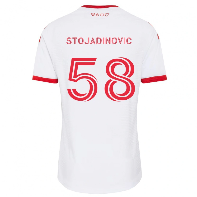 Danxen Män Marko Stojadinovic #58 Vit Röd Svart Bortatröja Matchtröjor 2026/27 Tröjor T-Tröja