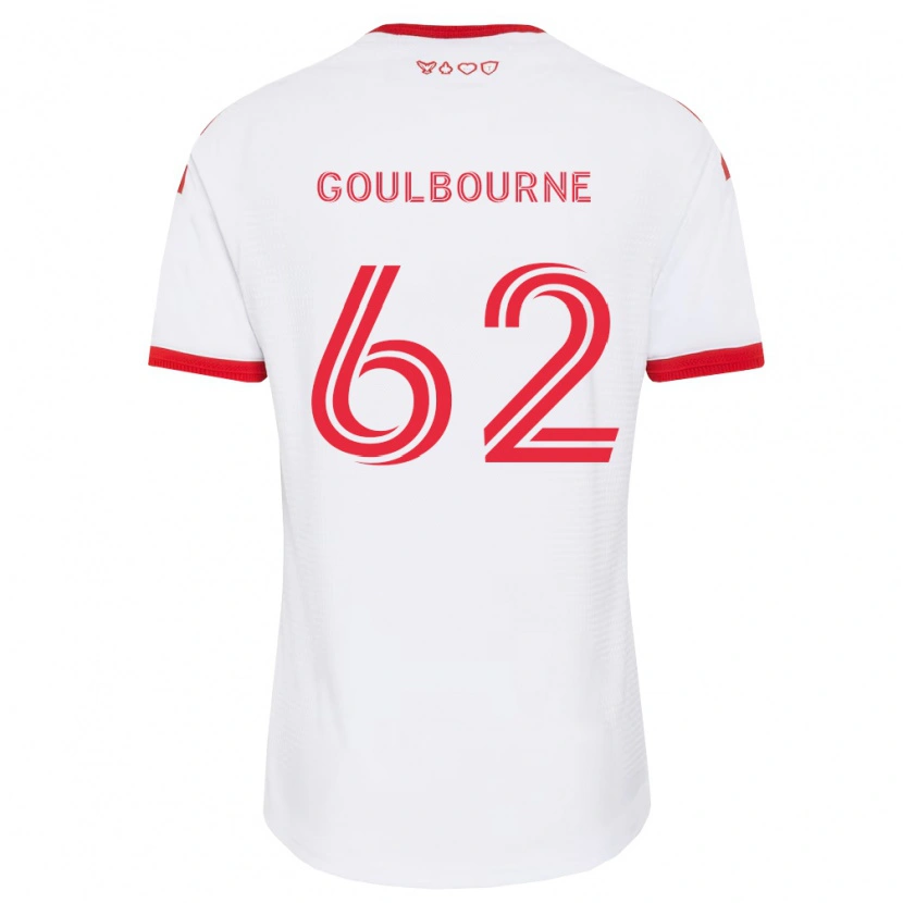Danxen Män Rohan Goulbourne #62 Vit Röd Svart Bortatröja Matchtröjor 2026/27 Tröjor T-Tröja