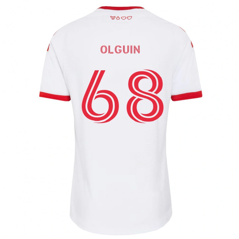 Danxen Män Lucas Olguin #68 Vit Röd Svart Bortatröja Matchtröjor 2026/27 Tröjor T-Tröja