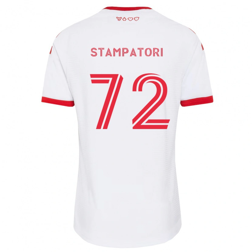 Danxen Män Daniel Stampatori #72 Vit Röd Svart Bortatröja Matchtröjor 2026/27 Tröjor T-Tröja
