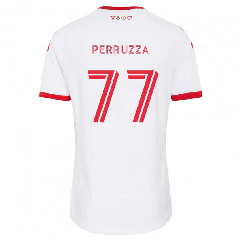 Danxen Män Jordan Perruzza #77 Vit Röd Svart Bortatröja Matchtröjor 2026/27 Tröjor T-Tröja