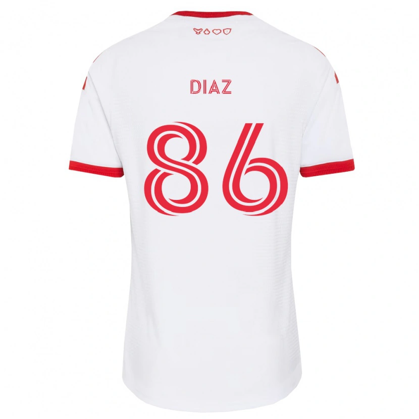 Danxen Män Alec Díaz #86 Vit Röd Svart Bortatröja Matchtröjor 2026/27 Tröjor T-Tröja