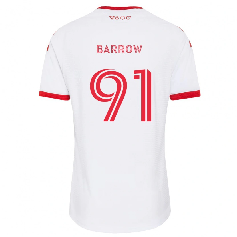 Danxen Män Dékwon Barrow #91 Vit Röd Svart Bortatröja Matchtröjor 2026/27 Tröjor T-Tröja