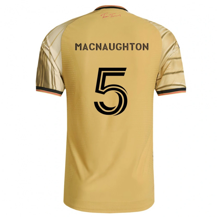 Danxen Män Lukas Macnaughton #5 Brun Gul Svart Bortatröja Matchtröjor 2026/27 Tröjor T-Tröja