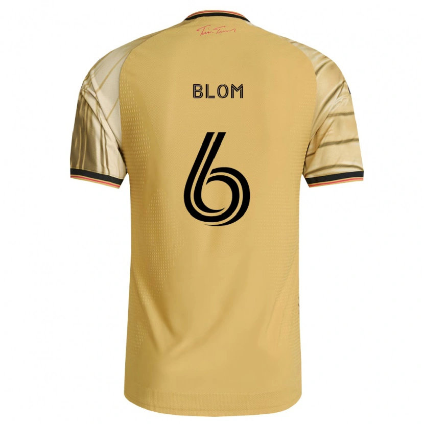 Danxen Män Njabulo Blom #6 Brun Gul Svart Bortatröja Matchtröjor 2026/27 Tröjor T-Tröja