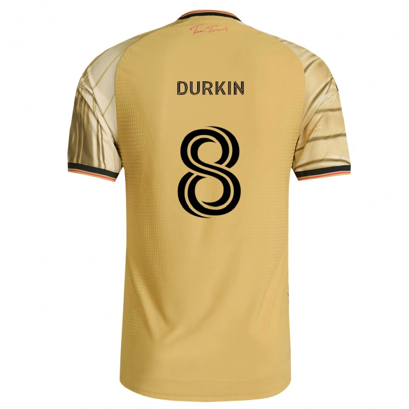 Danxen Män Chris Durkin #8 Brun Gul Svart Bortatröja Matchtröjor 2026/27 Tröjor T-Tröja